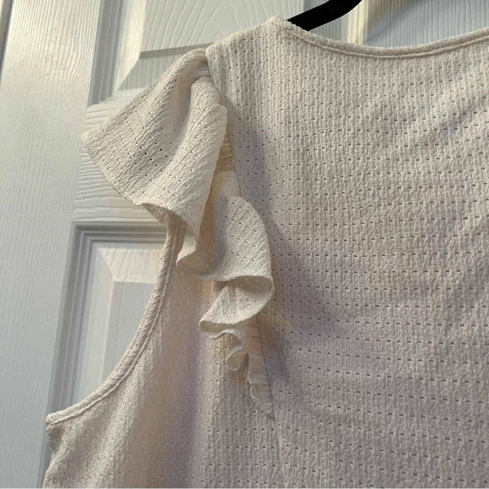 Cream Dress with Ruffles - Picture 6 of 8
